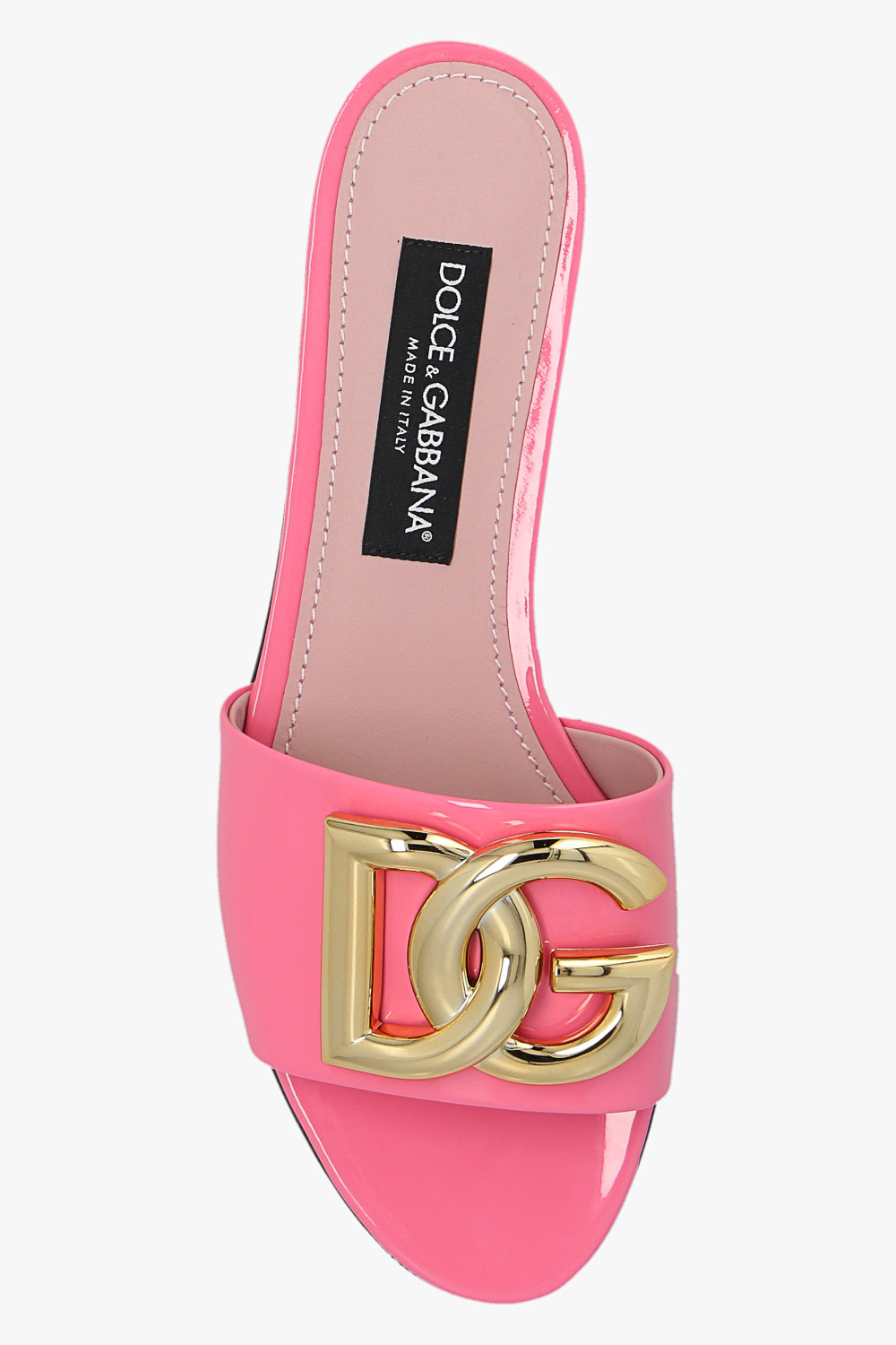 Dolce & Gabbana Pink Exotic Leather Kitten Heels Slides Shoes main image 0